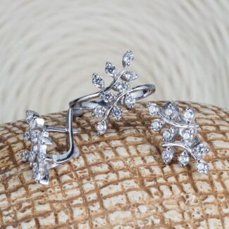 kalvesna diamond twig ring