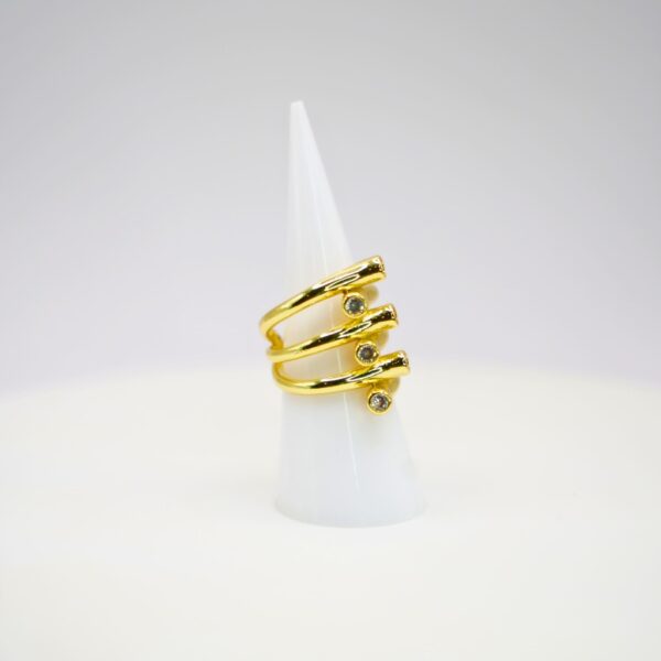 Golden Curve Ring