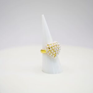 Luxe Heart Pearl Ring