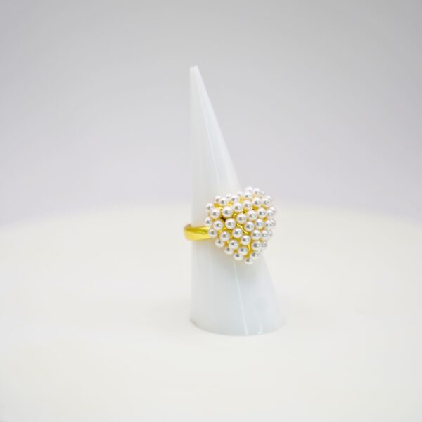 Luxe Heart Pearl Ring