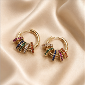 Colorful Floral Earrings 018