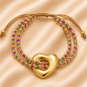 Rainbow Heart Bracelet 007