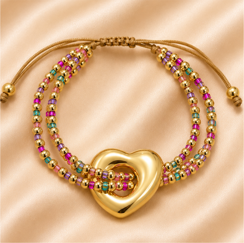 Rainbow Heart Bracelet 007
