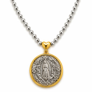 Gold Medallion Necklace 008