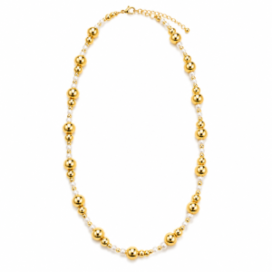 Gold Pearl Necklace  013