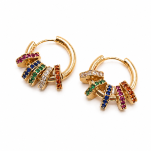 Colorful Floral Earrings 018