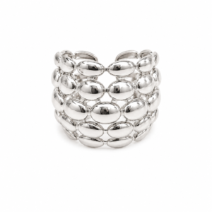 Textured Silver Ring 026