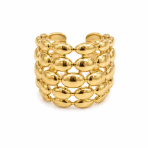 Textured Gold Ring 025